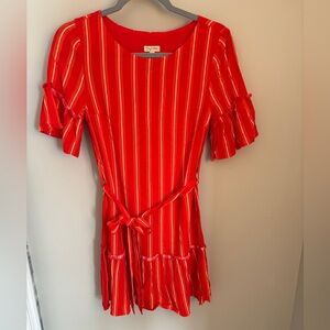 Lily White Vibrant Striped Dress